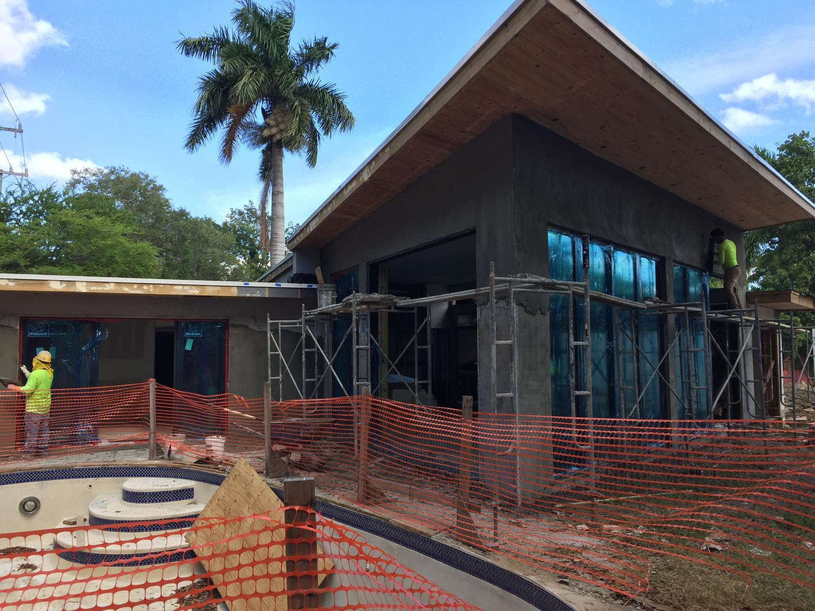 Aerial view of a Miami construction project by OD Construction Group Corp